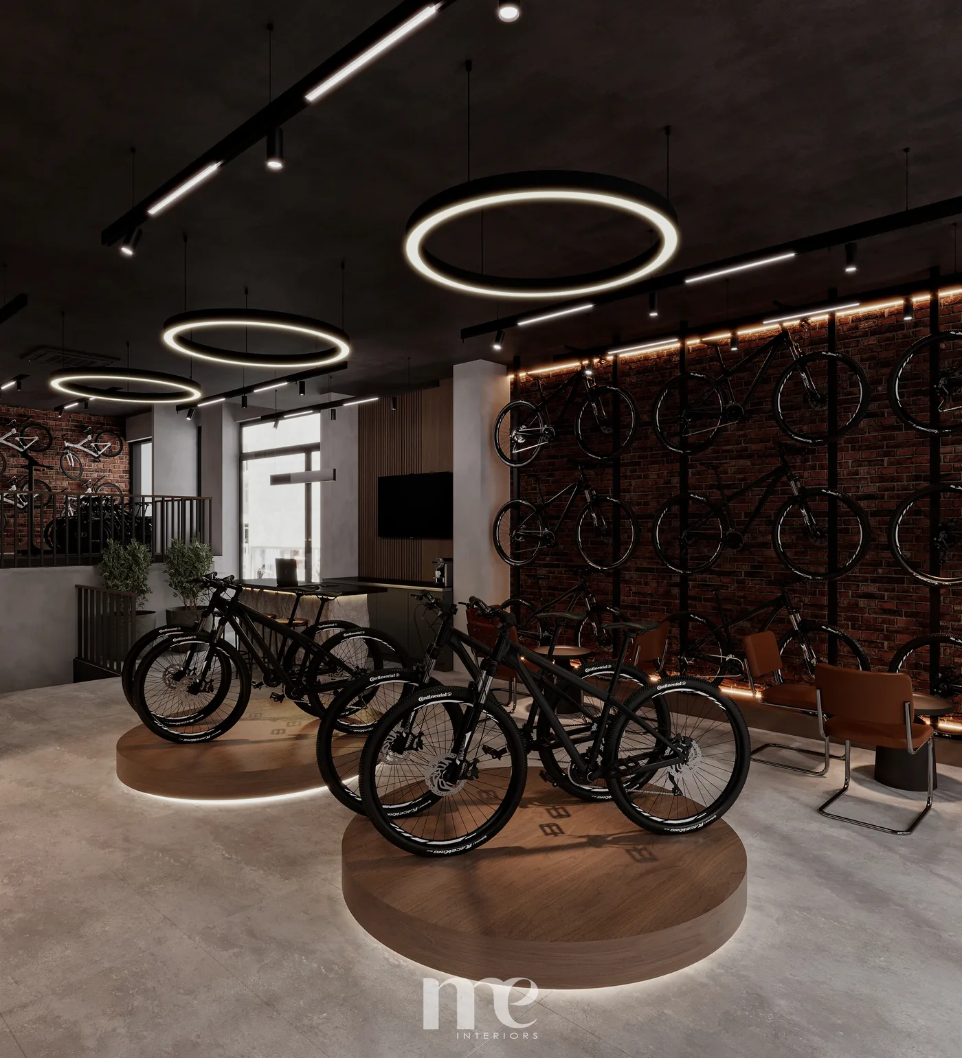 Bisan — tuğla duvar ve bisiklet teşhiri