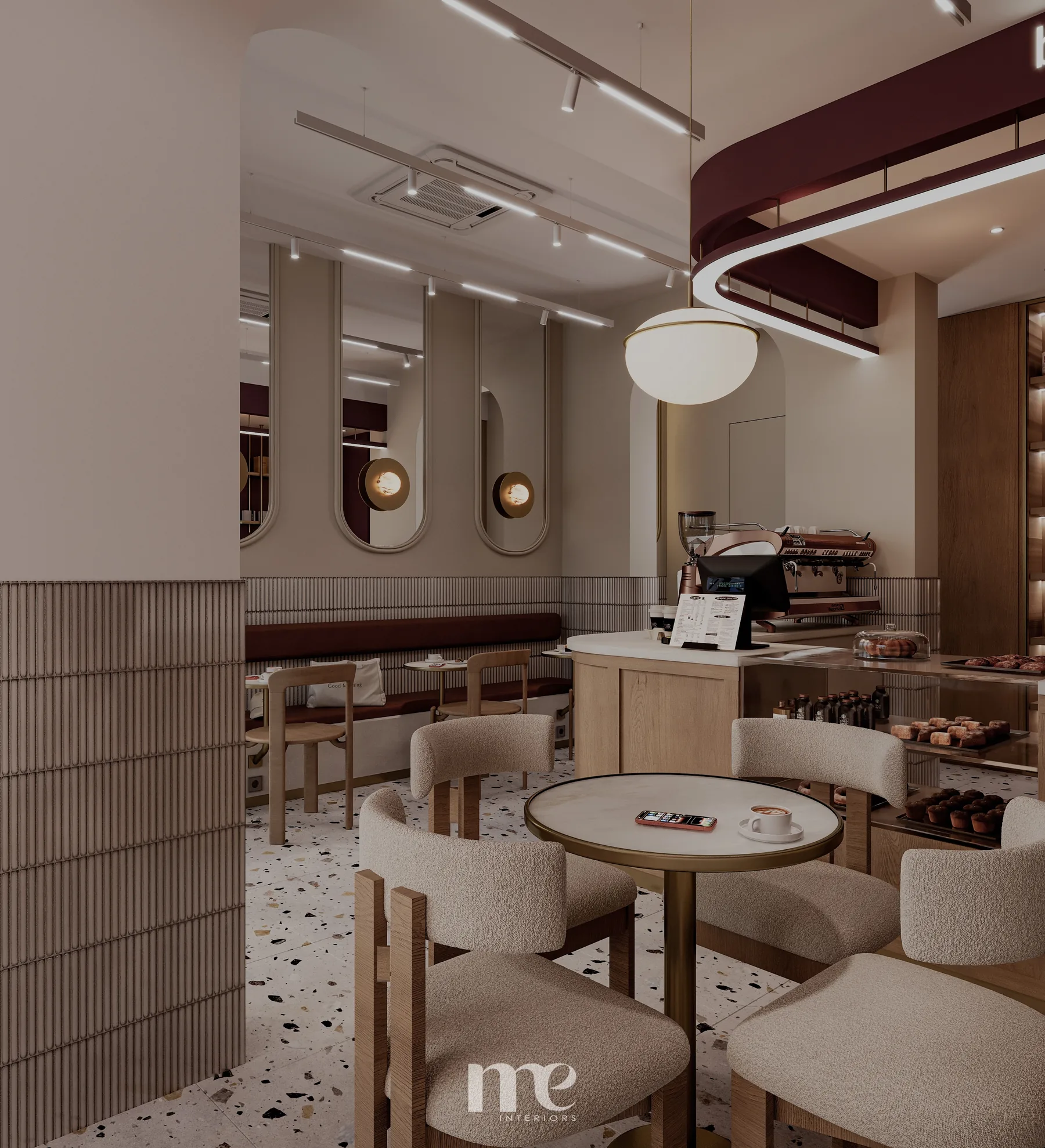 Me Interiors imzalı Bohr Coffee iç mekân tasarımı
